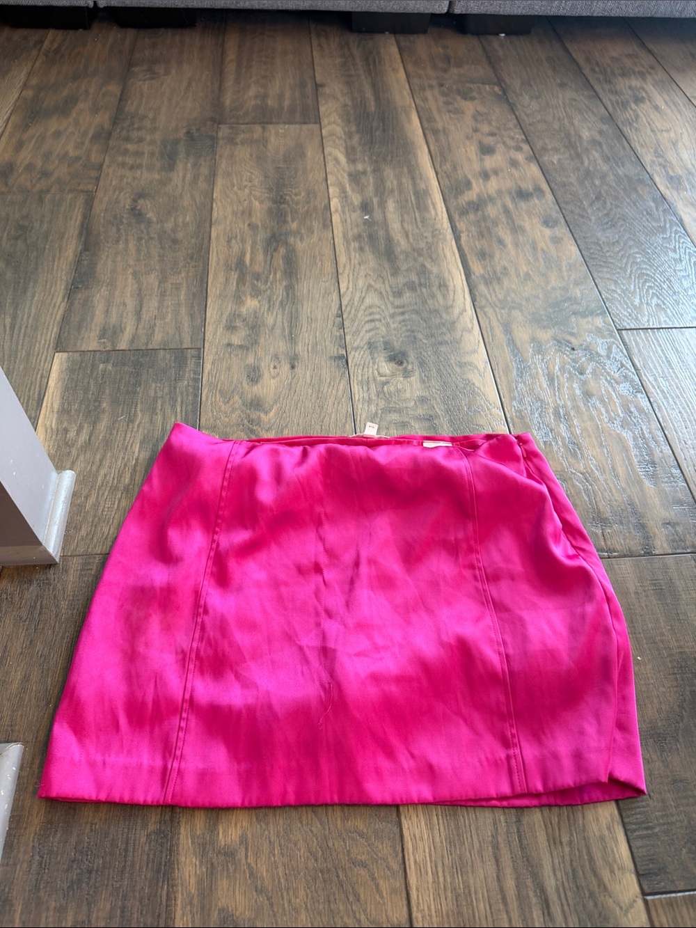 H&M Hot Pink Satin Mini Skirt